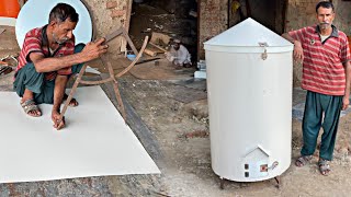 Incredible Grain Storage Drum Making Process in Street | Giant Feed Grain Drum Manufacturing