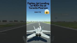 Supersonic Arrival: Fighter Jet Lands at 400+ Knots | Toronto Pearson Airport #shorts #fighterjet