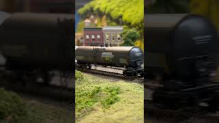 CN model mixed freight blows through a crossing!