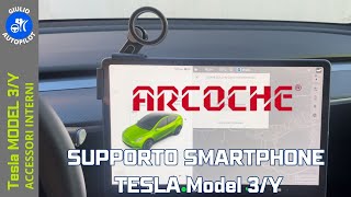 ARCOCHE - Supporto Smartphone su Paddone per TESLA MODEL 3/Y