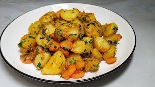 Make this Potato and Carrot as a side dish. u will love it.