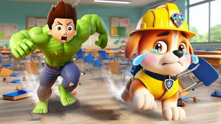 SOS! RUBBLE Is In Danger, Can he Being Rescued From HULK RYDER | Sad Story | Paw Patrol 3D Animation