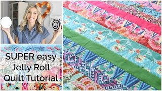 Easy Beginner Quilting Tutorial with a Jelly Roll