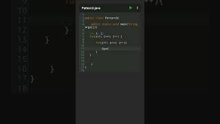 java pattern - 'number pattern' #java #javapattern #javatutorial