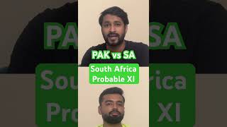 South Africa Probable XI vs Pakistan at Chennai #odiworldcup2023 #cricket #pakvssa