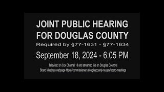 Joint Public Hearing for Douglas County on September 18, 2024