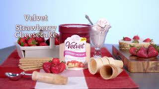 Velvet Ice Cream | Strawberry Cheesecake - Tabletop