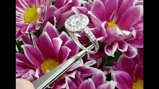 White Gold Halo Ring