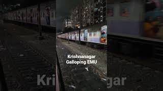 Galloping Krishnanagar EMU skipping Bidhannagar Road #indianrailways #railfans #railfanning