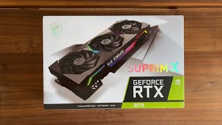 MSI SUPRIM X RTX 3070 Unboxing