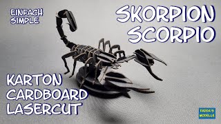 Scorpion Lasercut - Easy model #papercraft #scorpio