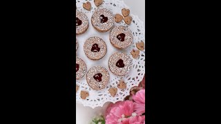 Valentine Cookies with Cranberry and Strawberry #Shorts