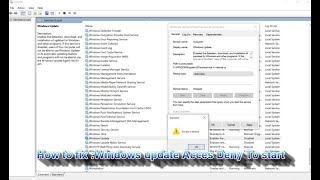 How to fix cannot start windows update : Access denied