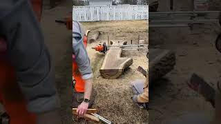 Milling Walnut With Alaskan Mill #chainsaw #granberg #woodworking #walnut #stihl #diy #wood