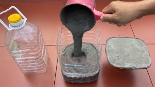 Make Outstanding Cement Plant Pots From Plastic Bottles Easily At Home