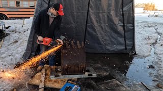 Building a skid loader trenching bucket for an upcoming job!