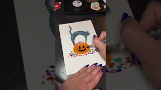 How to Draw a Black Cat #scribble #howtodraweasy #halloween #halloweendiys #blackcat #glassdippen