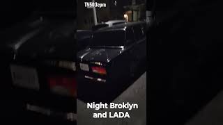 Night in New York  and Black  Lada #USA #Russiancar #USSRcarinAmerica http://TV503.com#newyorkwalker