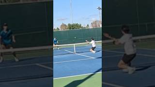 Almost touched the net 😳 #tennis #shorts 🩳