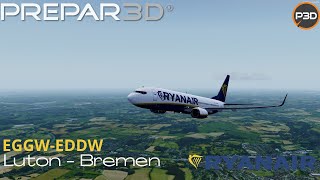 [P3D V5.1 l PMDG 737Ngxu l London Luton- Bremen l VATSIM FullFlight