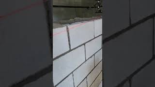 Clean Block wall Masonry job site #masonry #construction #blocklaying #bricklaying