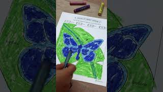 Color by Sight Words Butterfly #shorts #teacherresources #sightwords #coloring #elementarystudents