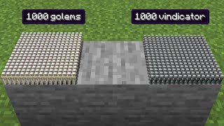 1000 vindicator vs 1000 iron golem