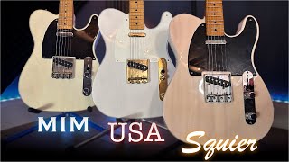 Telecaster Shootout! Squier Classic Vibe vs MIM vs USA