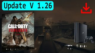 PS4 Call of Duty Vanguard update  Version 1.26