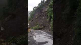 Uttarakhand: A bus carrying 14 passengers narrowly escaped a landslide in Nainital on Friday.