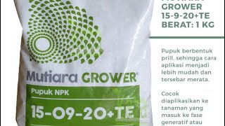 UNBOXING dan Temukan Pupuk Meroke Mutiara Grower NPK 15-9-20 TE 1 kg