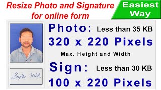 How to Resize Photo and Signature in Photoshop for online application form 🔥🔥🔥