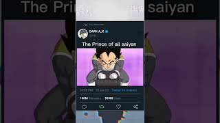 reason why Prince Vegeta is called Prince of all saiyan ✨✨😼😼 goat