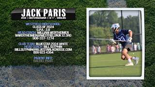 Jack Paris 2022 Summer Highlights | Westfield HS '24 | BlueStar Lacrosse