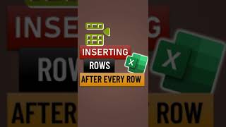 Inserting Rows after every row #shorts