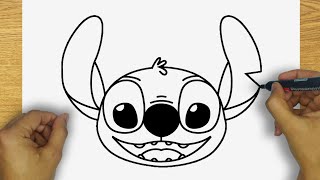 HOW TO DRAW HAPPY STITCH | STEP BY STEP | DARWING STITCH FACE EASY