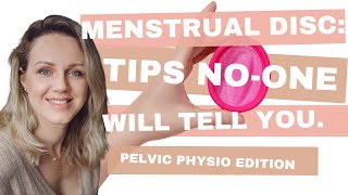 Menstrual disc: tips no-one will tell you. Pelvic physio edition.