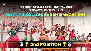 2nd Position || PG College Nahan Performance At Nadaun Hamirpur || Inter College Youth Festival 2023