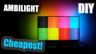 DIY | Cheapest AMBILIGHT for 47' TV [$20 only!]