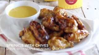 Maple Mustard Grilled Chicken Wings