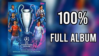 Topps Full Sticker Album Champions League 2021-2022 100% - COMPLETE, LLENO, COMPLETO, ЗАПОЛНЕННЫЙ