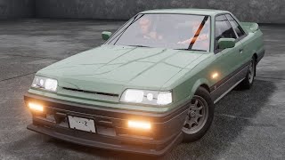 Nissan Skyline R31: необычный краш-тест с манекенами в BeamNG.drive