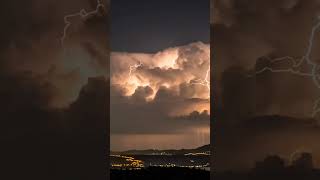 Incredibly powerful thunderstorm in таймлапсе⚡️ Невероятно мощная гроза в таймлапсе⚡️ #shorts #night