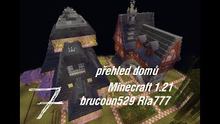 Minecraft s přítelkyní Ria #minecraft Přehled domů  7.díl