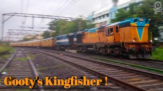 Beautiful Offlink ! 02755 Rajkot Secunderabad Special With Gooty's Kingfisher WDM-3A