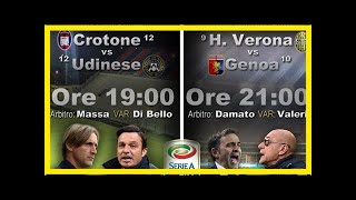 Serie a crotone udinese verona genoa - calcio