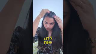 Let's try this Viral Hair Hack | Hustle with Geeta | #shorts #viralhack #hairstyle #hairstylehack