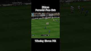 Zidane powerful free kick winning eleven ps1