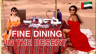 FINE DINING in the MIDDLE of the DESERT DUBAI🇦🇪