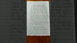 speech for kid on TEACHERS DAY|| writingin Englishspeechforchildren #teachersday#zubycreation